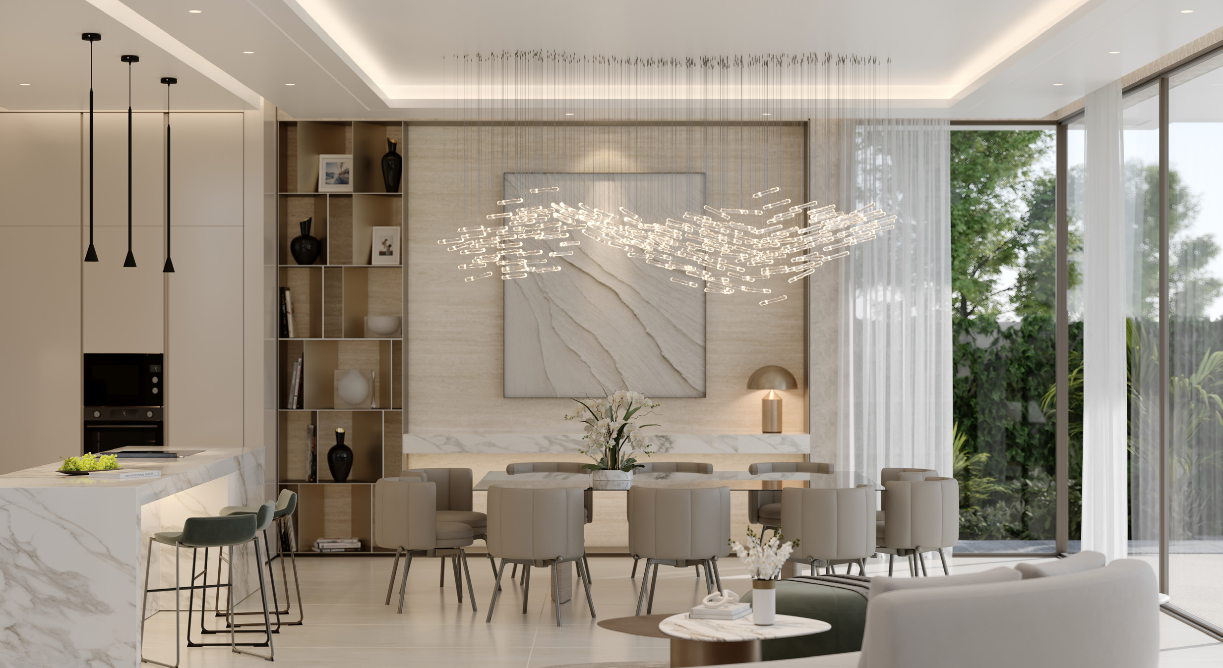 Cedarwood Estates South — open-plan dining and kitchen